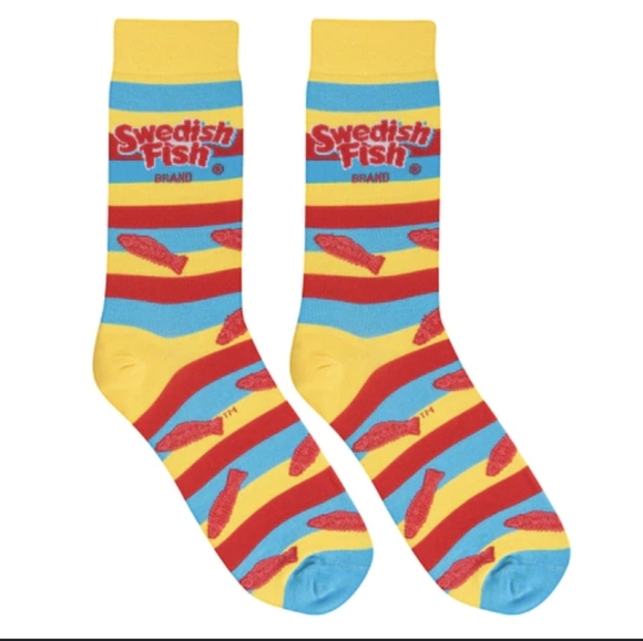 3/$20 Swedish Fish Crew Casual Socks - Picture 1 of 4